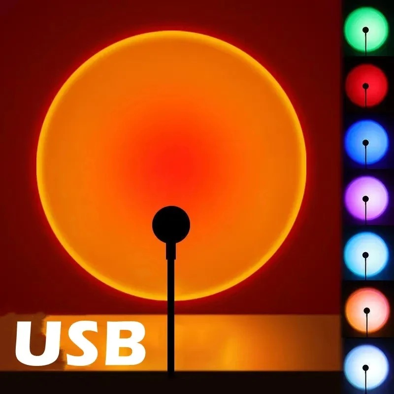 Photography Lighting Wall - Lampu Proyeksi Matahari Terbenam USB Lampu