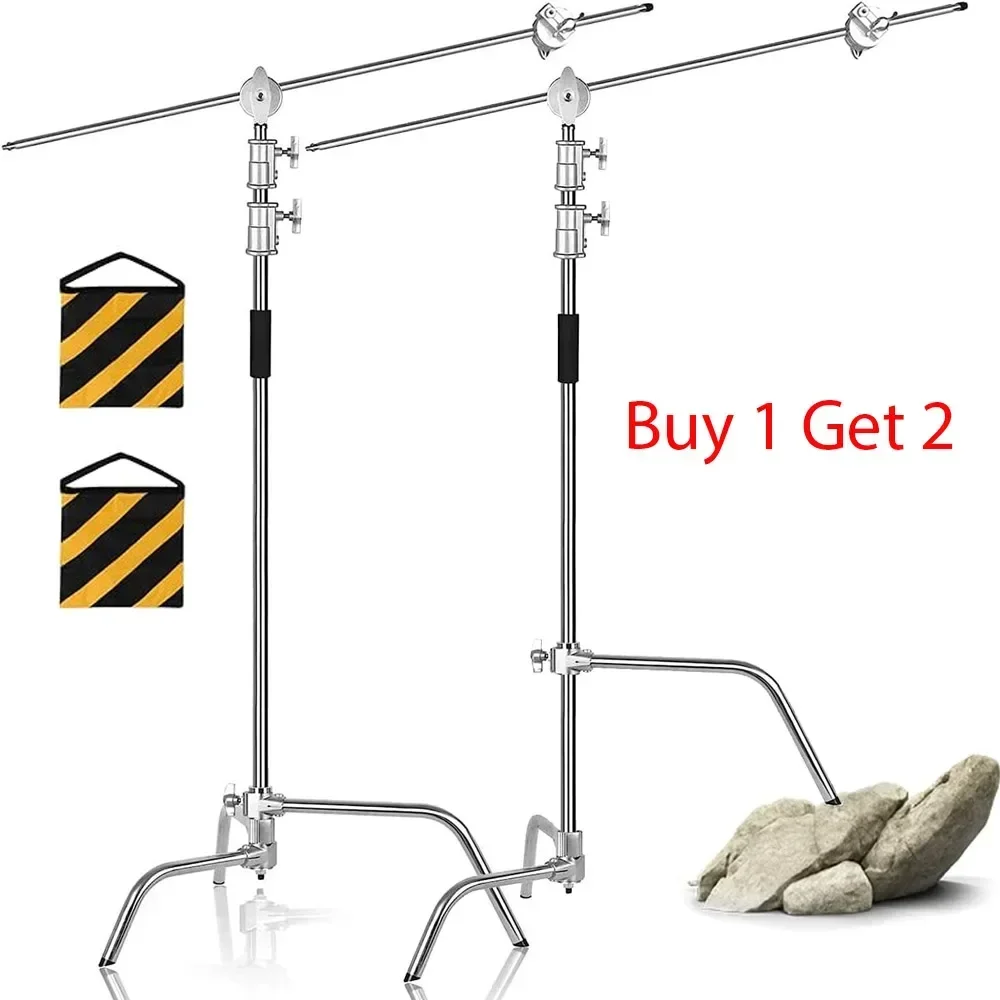 Photography Lighting For Products - Kit Penyangga Lampu Stainless Steel Cross