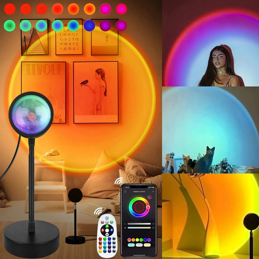 Photography Lighting App - Lampu matahari terbenam pintar Tuya LED,
