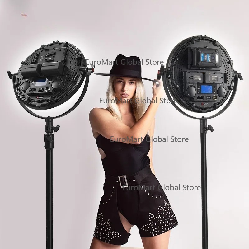 Photography Lighting App - Lampu Panel LED Bulat 12 inci
