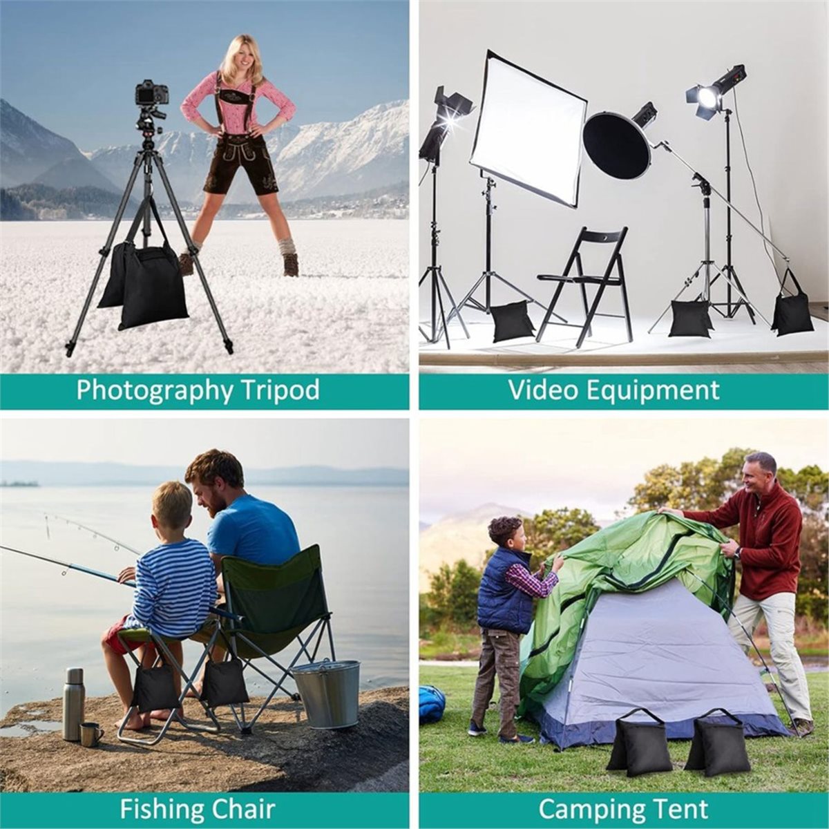 Photography Lighting Weight Bags - DT75BG 8 Paket Kantong Pasir untuk