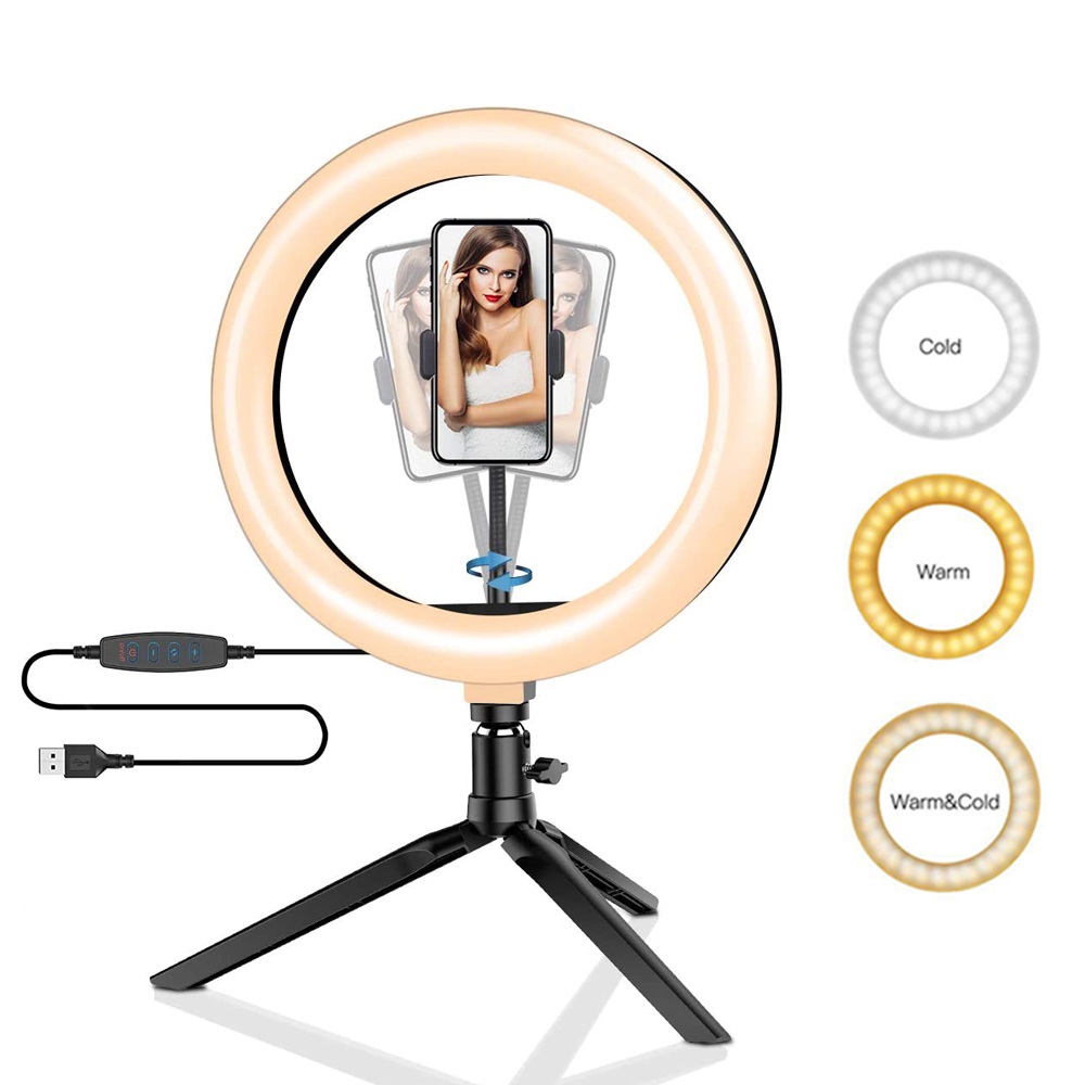 Photography Lighting Overhead - Lampu Ring Led 26cm untuk Tripod,