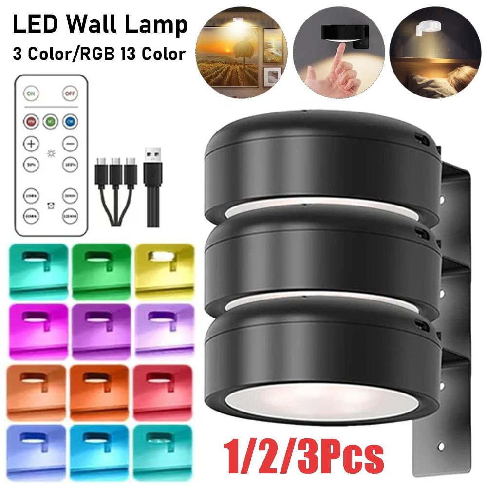 Photography Lighting Wall - 1/2/3 Buah Lampu LED Magnetik Terpasang