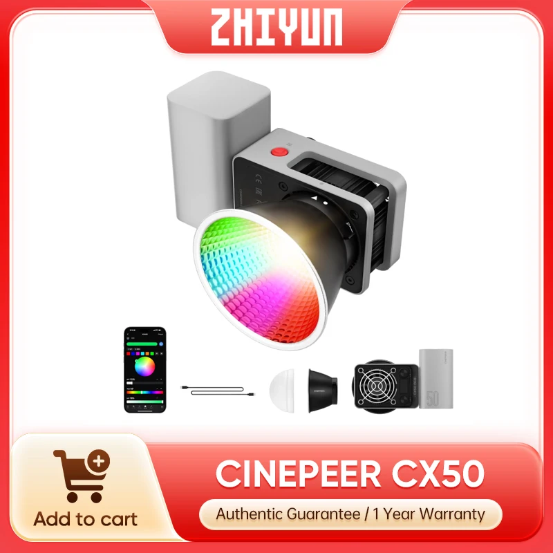 Lampu Video Zhiyun CINEPEER CX - Photography Lighting App ulasan dan harga