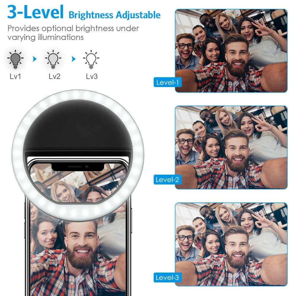 Lampu Selfie LED Isi Ulang USB - Photography Lighting Devices ulasan dan harga
