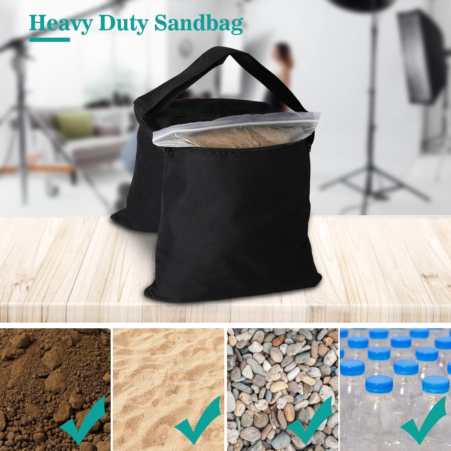 Aimosen 4 Paket Kantong Pasir  - Photography Lighting Weight Bags ulasan dan harga