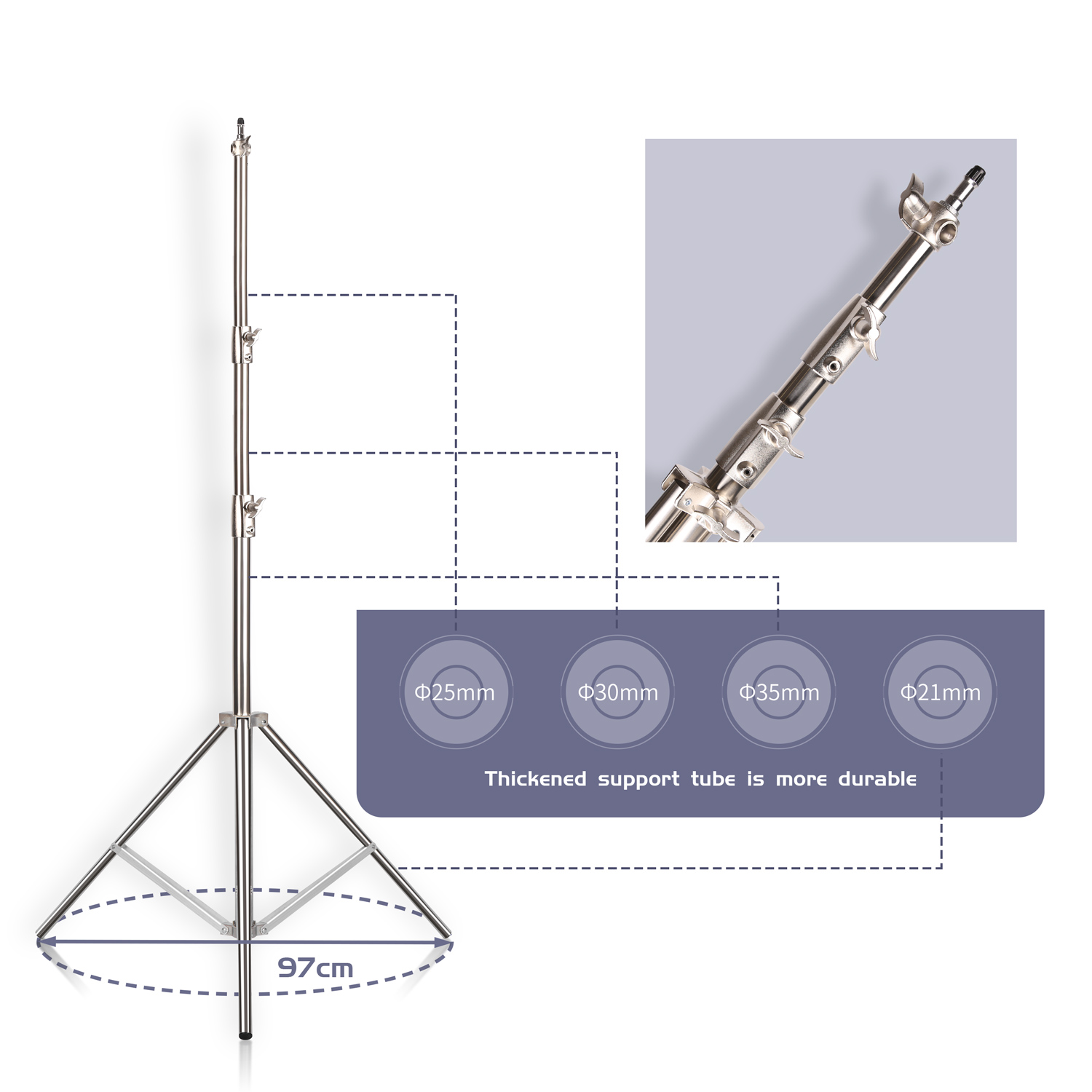 SH 2.8M dudukan lampu baja tah - Photography Lighting Softbox ulasan dan harga