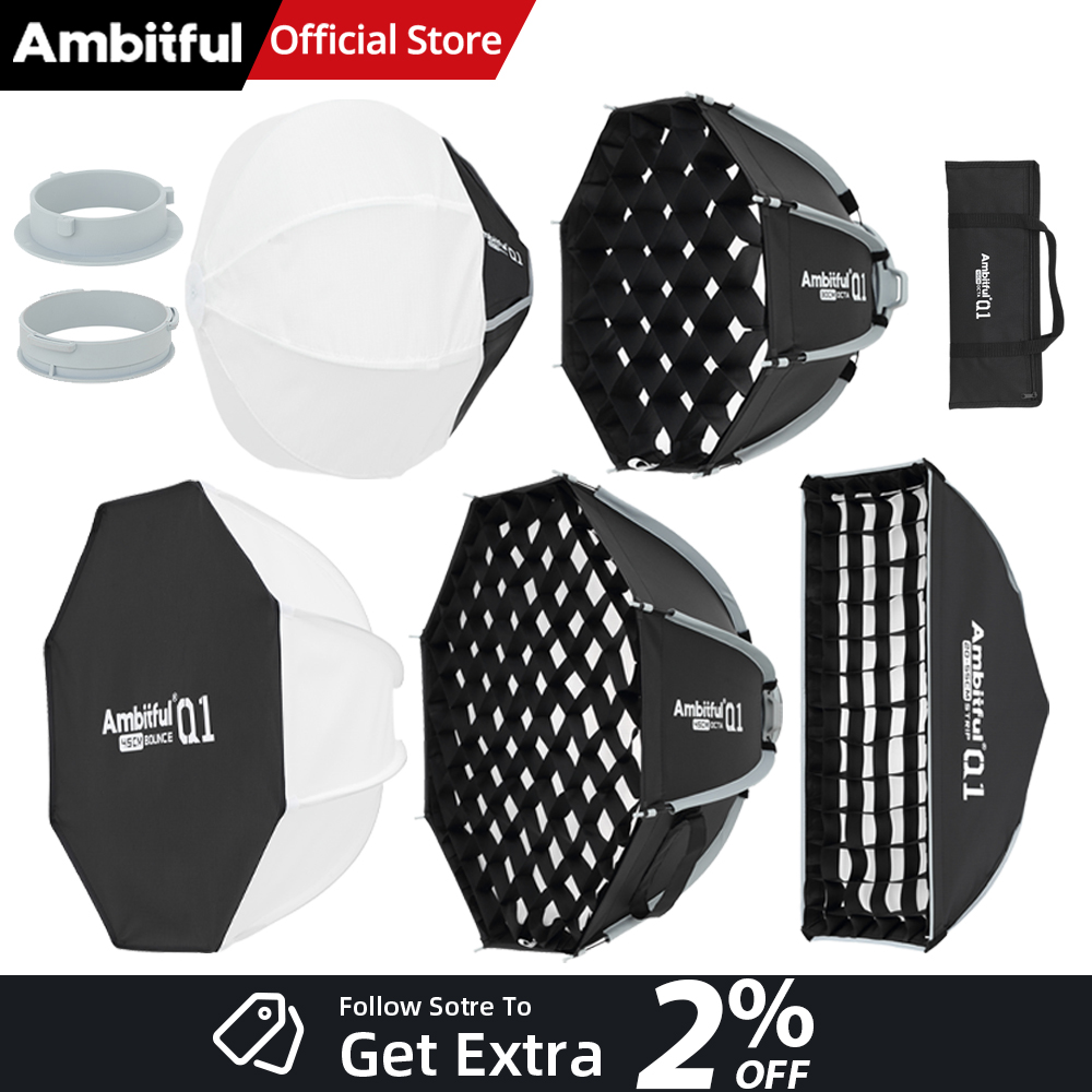 AMBITFUL Q1 Mini Bowens / GODO - Photography Lighting Softbox ulasan dan harga
