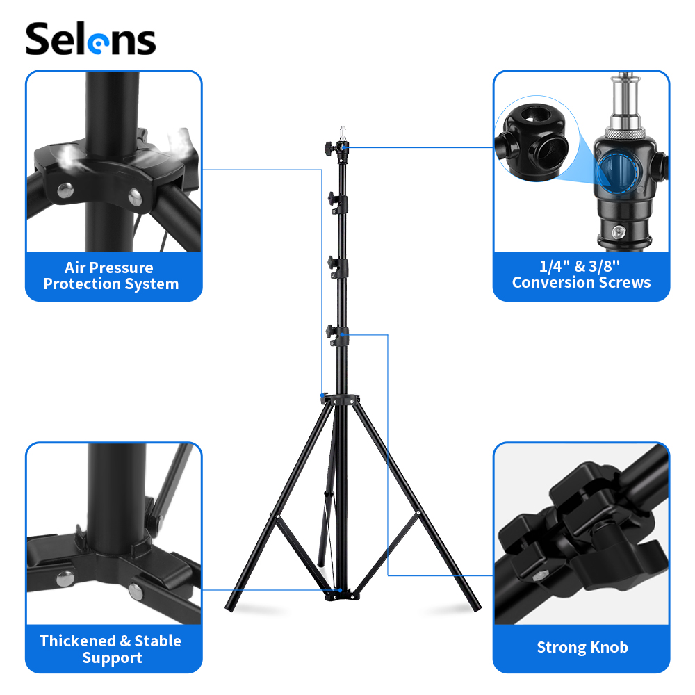 Statif Lampu Selens 2.2~3.95m  - Photography Lighting Softbox ulasan dan harga