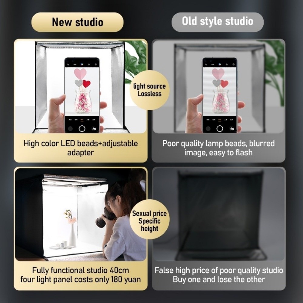 Kotak Lampu LED Mini 45/65cm d - Photography Lighting Background ulasan dan harga