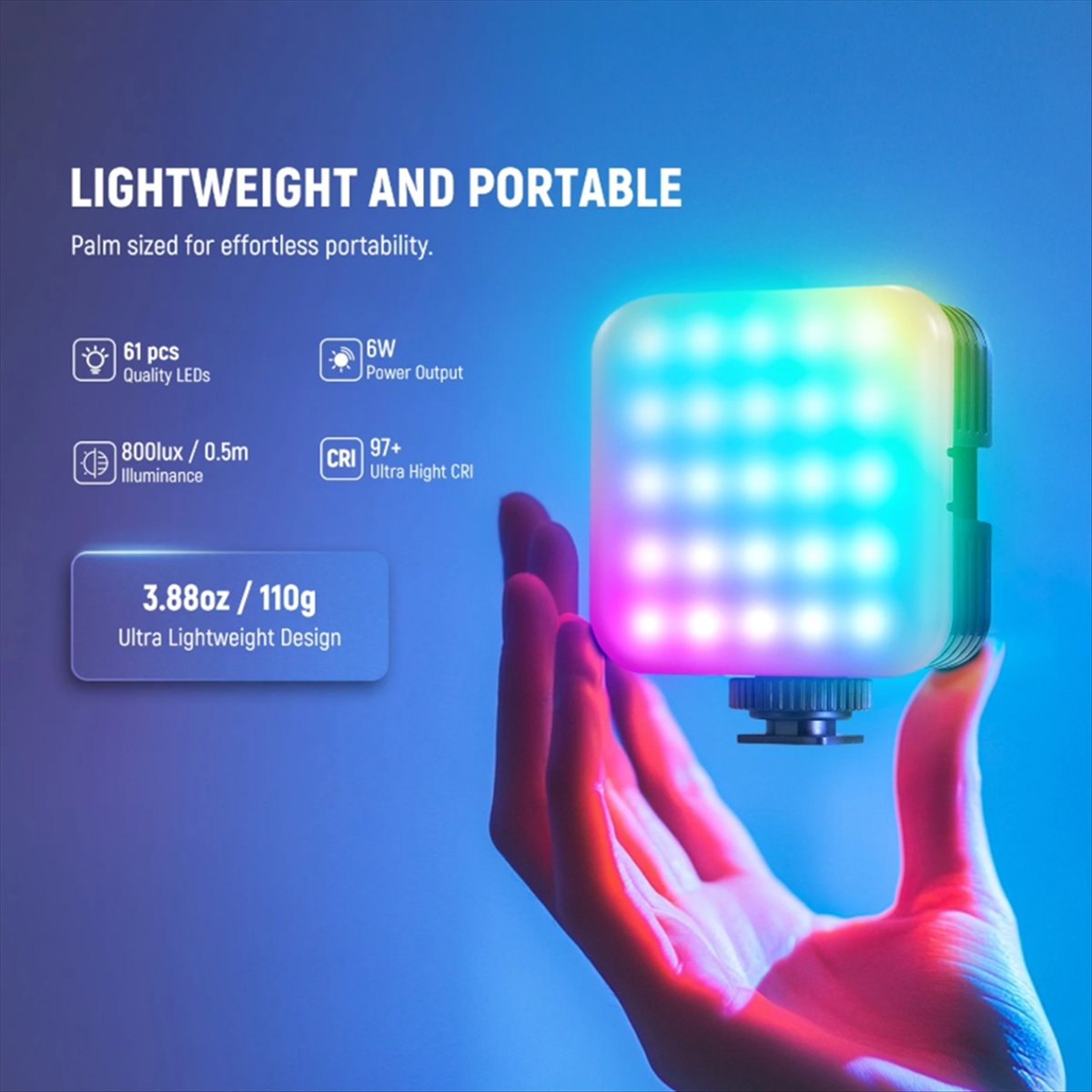 Lampu Video RGB Magnetik Terba - Photography Lighting App ulasan dan harga