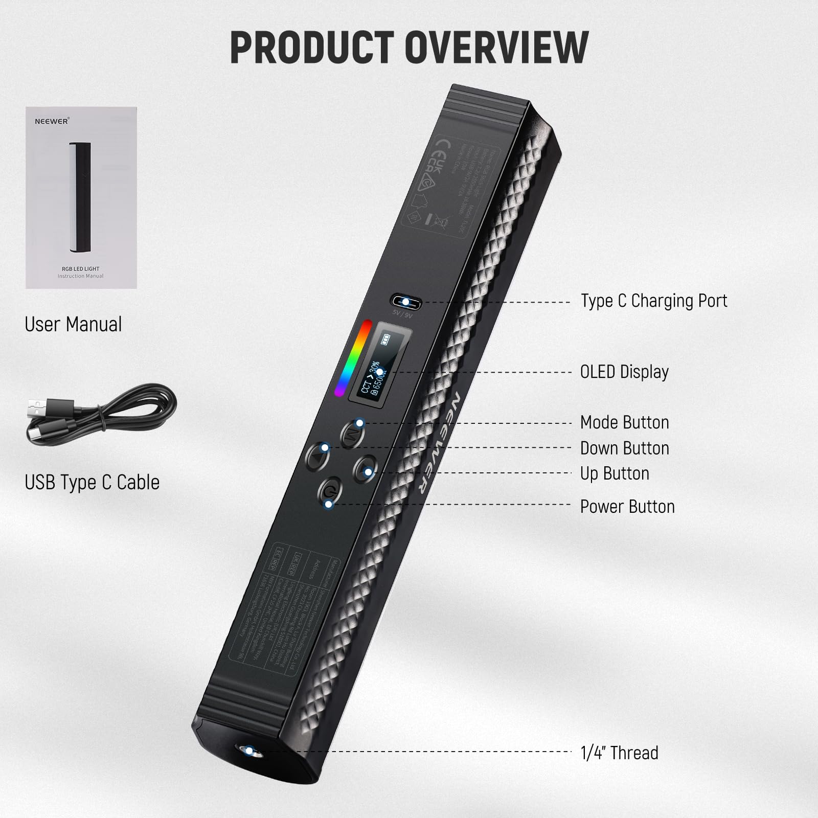 Tongkat Lampu RGB NEEWER denga - Photography Lighting App ulasan dan harga