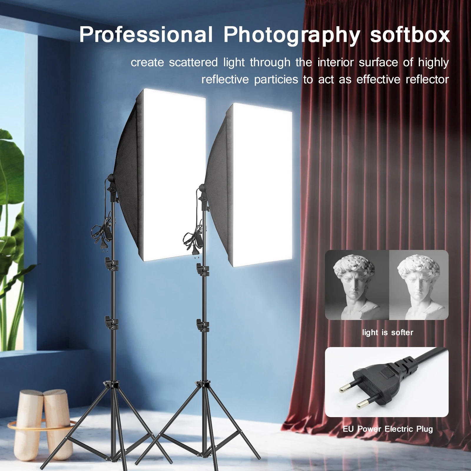 Softbox Pencahayaan Fotografi  - Photography Lighting Softbox ulasan dan harga