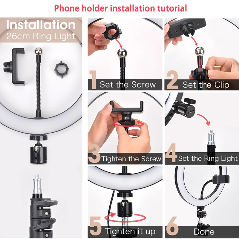 Lampu Video 16/26/33cm Selfie  - Photography Lighting Overhead ulasan dan harga