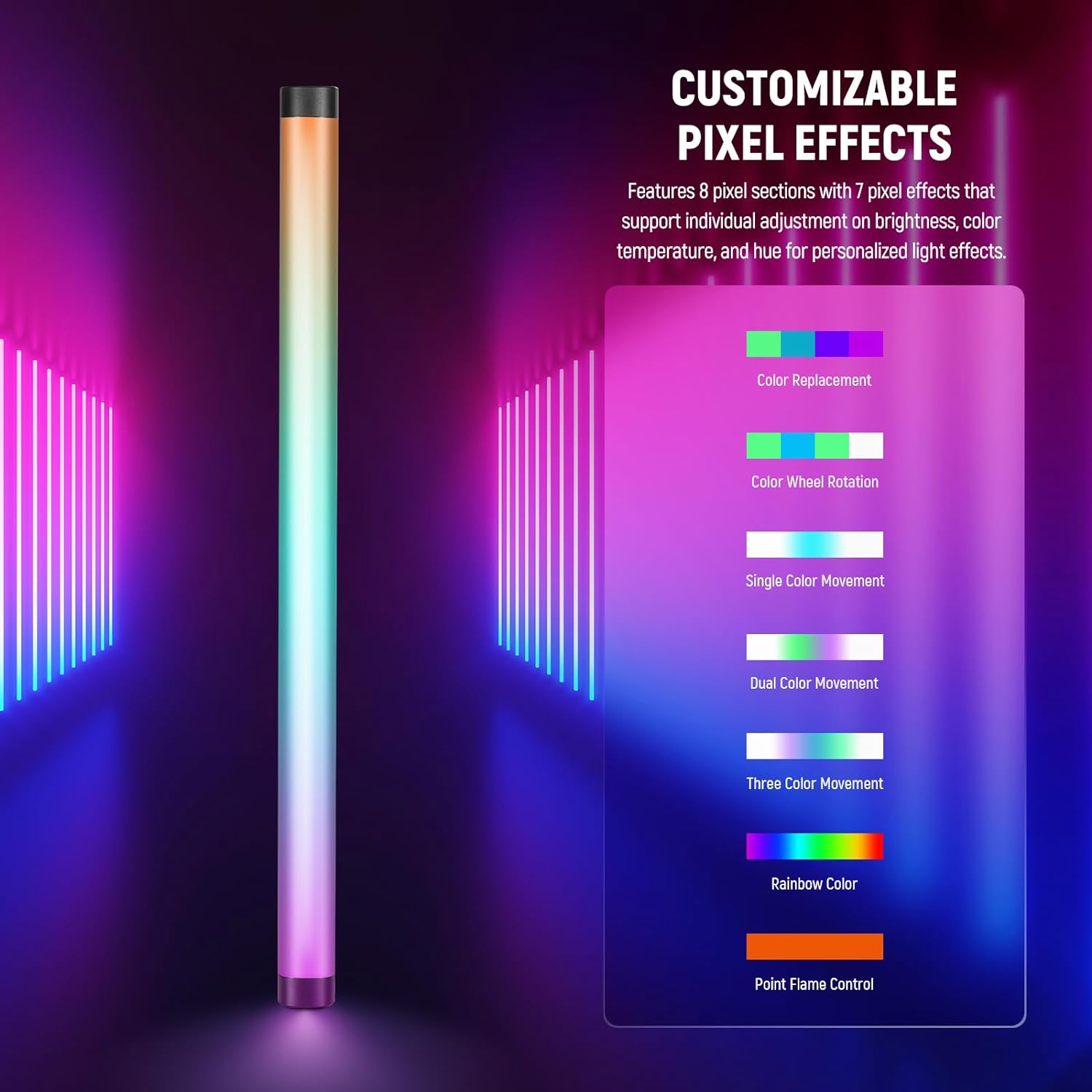 NEEWER TL60 Lampu Tabung RGB,  - Photography Lighting App ulasan dan harga