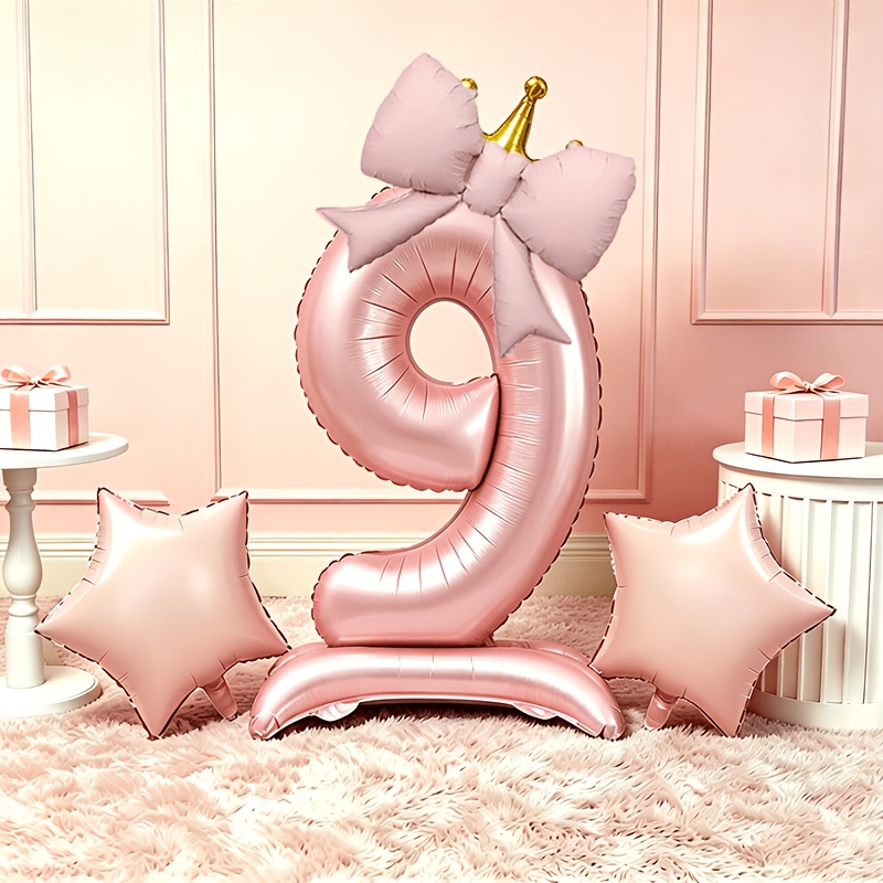 Balon 3D Pink Mewah Ringan 0-9 - Photography Lighting For Products ulasan dan harga