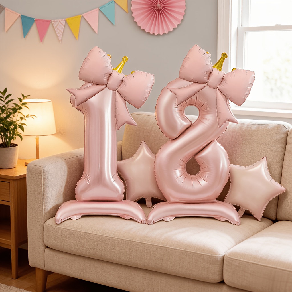 Balon 3D Pink Mewah Ringan 0-9 - Photography Lighting For Products ulasan dan harga