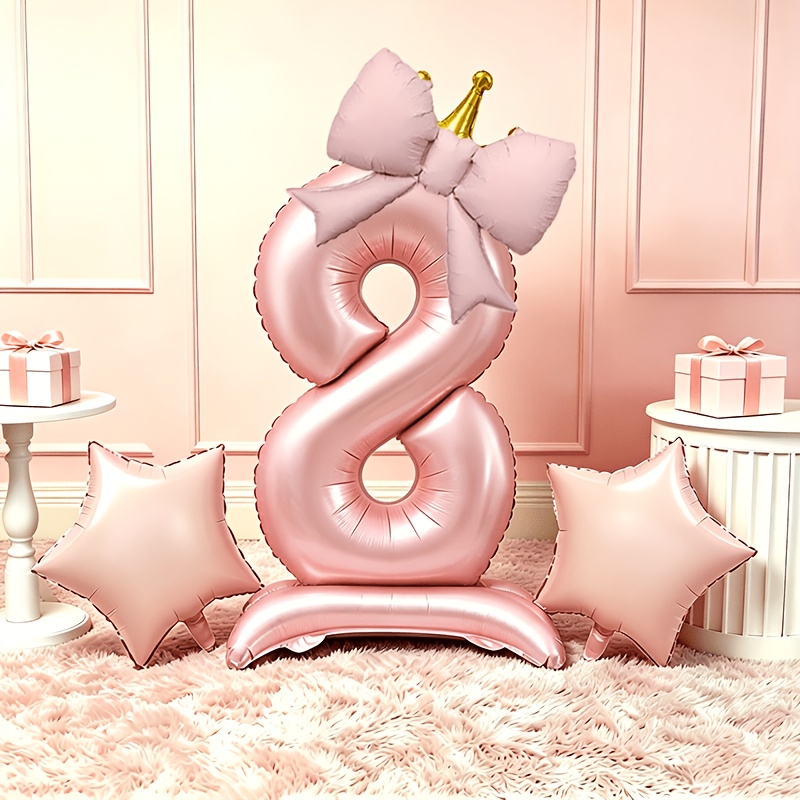 Balon 3D Pink Mewah Ringan 0-9 - Photography Lighting For Products ulasan dan harga