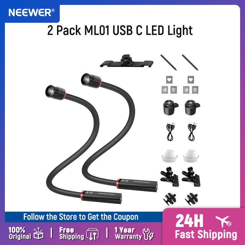 NEEWER BASICS 2 Pack ML01 Lamp - Photography Lighting Basics ulasan dan harga