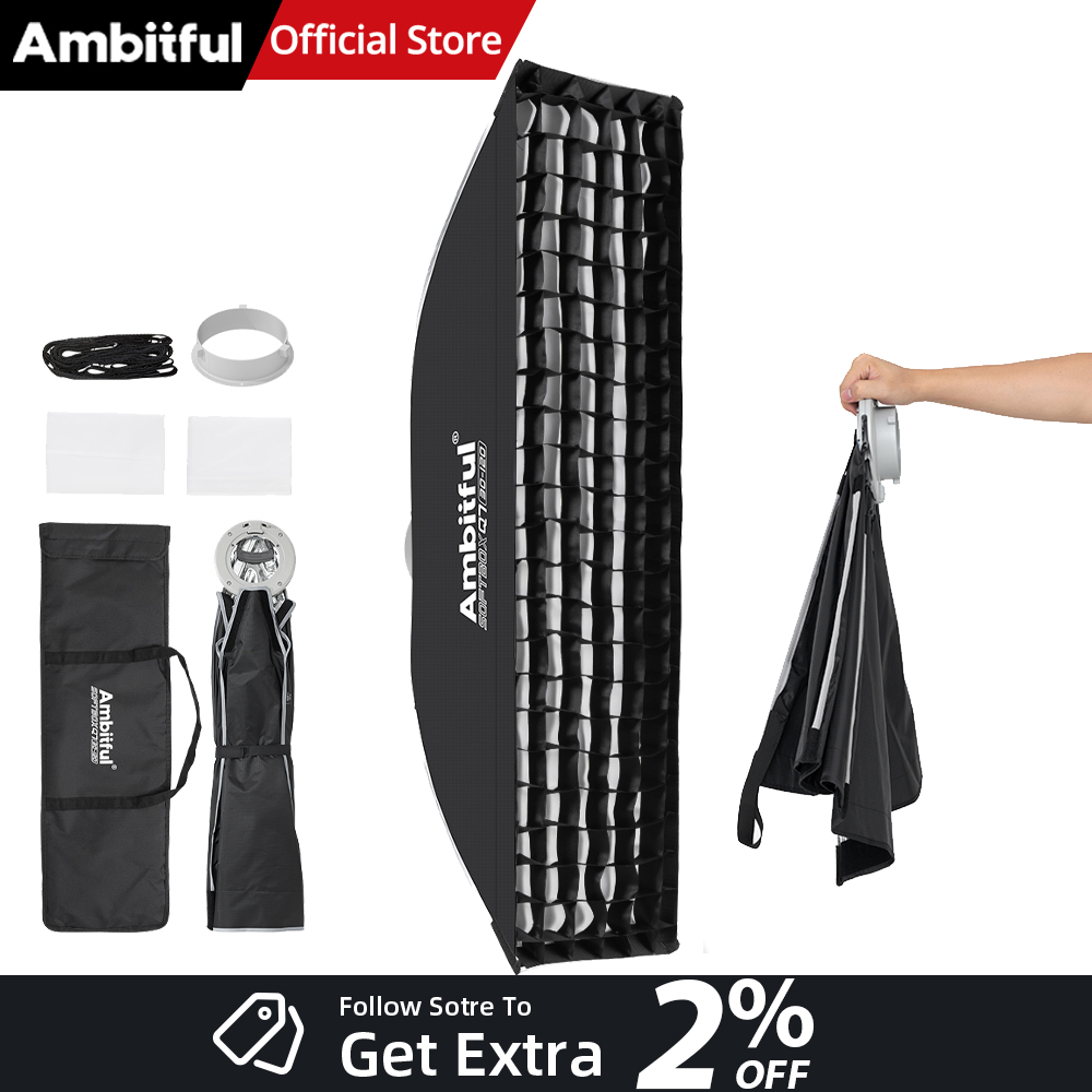 AMBITFUL Q7-II 30*120cm Bowens - Photography Lighting Softbox ulasan dan harga