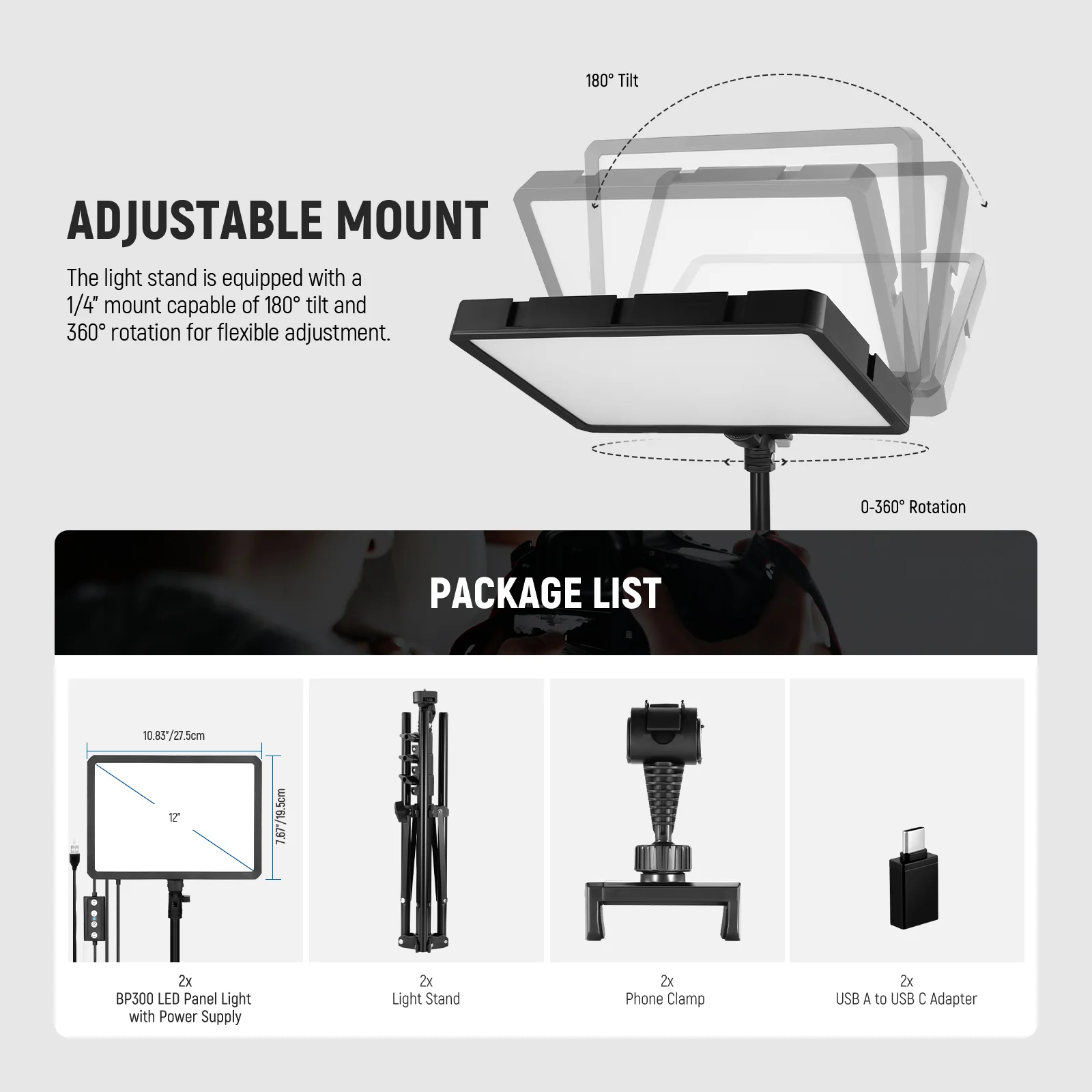 NEEWER BASICS 2 Pack LED Video - Photography Lighting Basics ulasan dan harga