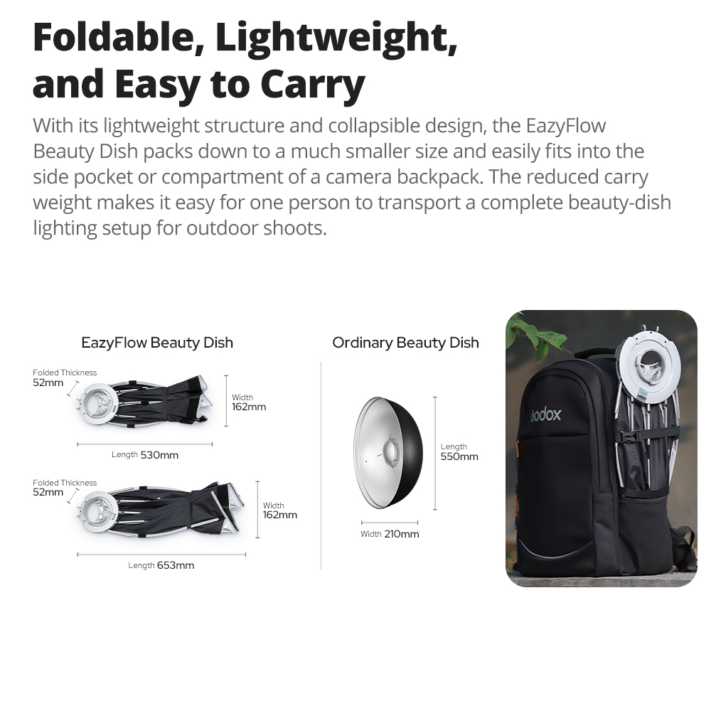 Godox EazyFlow Beauty Dish 65/ - Photography Lighting For Products ulasan dan harga