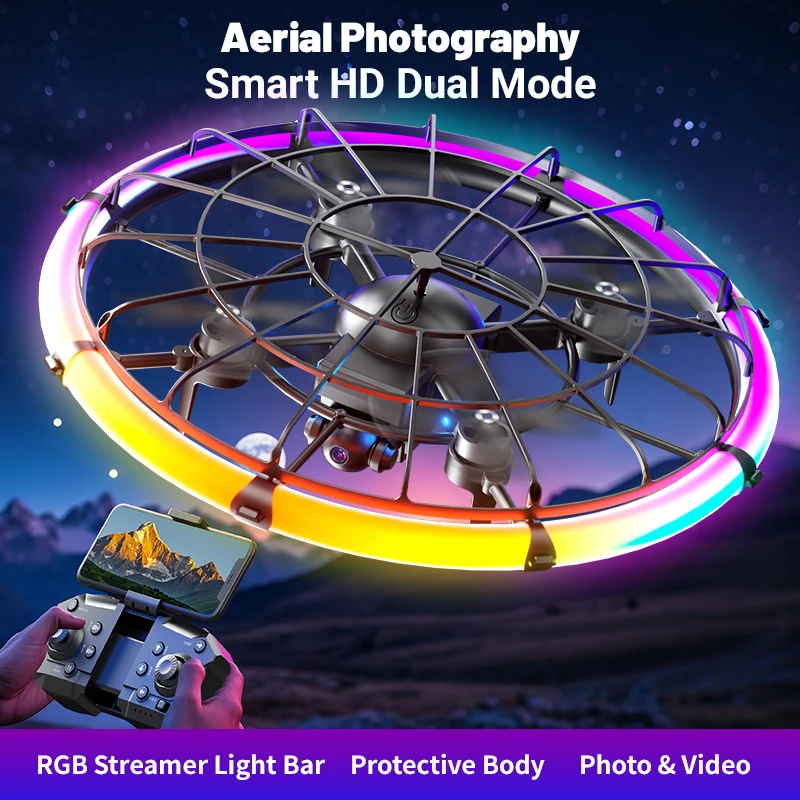 JJRC H145 UFO RC Drone dengan  - Photography Lighting App ulasan dan harga