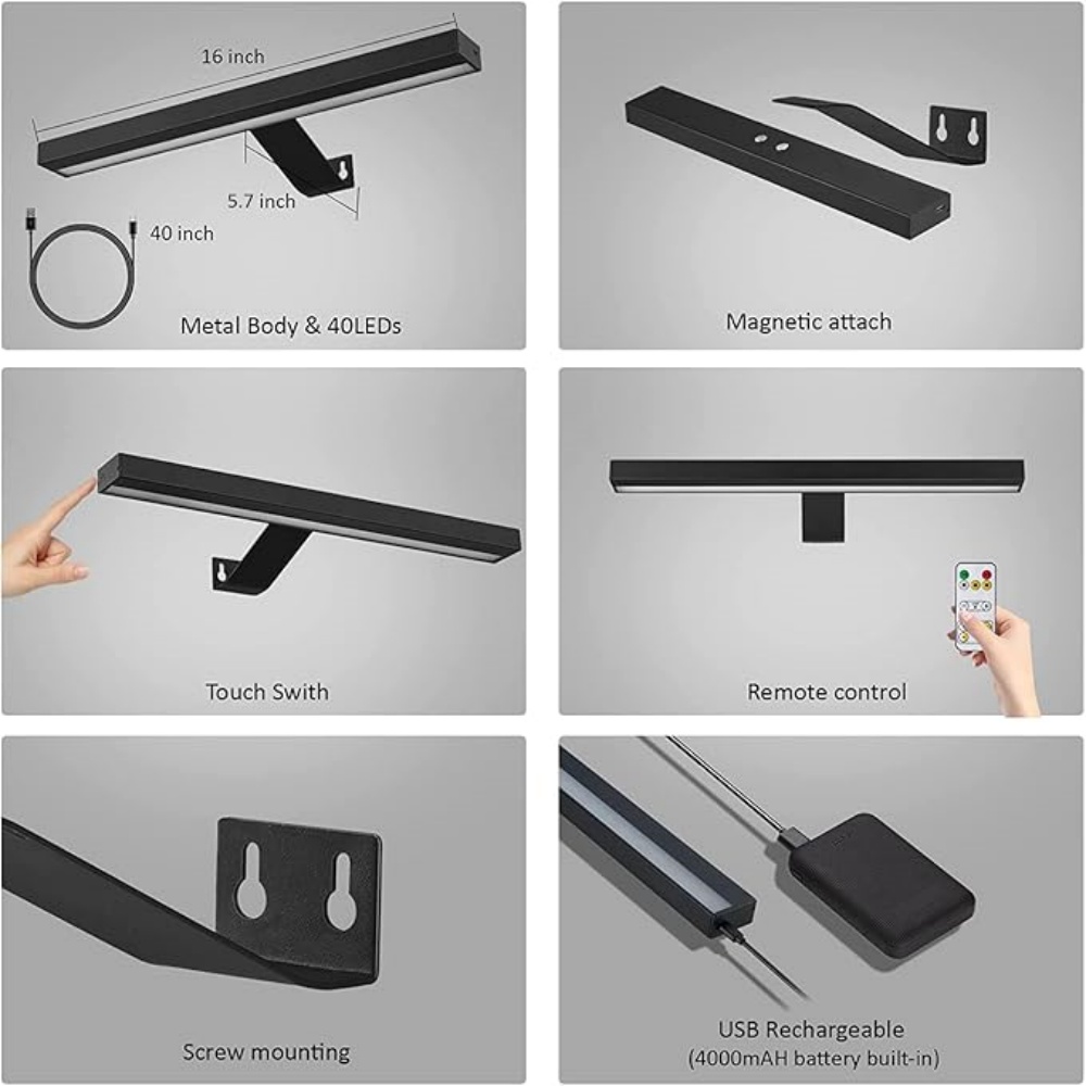 Lampu Dinding LED Isi Ulang 40 - Photography Lighting Wall ulasan dan harga